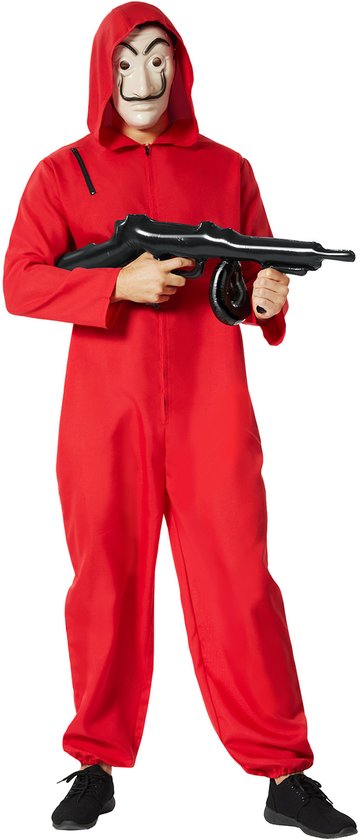 Dressforfun La Casa de Papel - Money Heist - unisex costume masqué de braqueurs de banque - M - Costume carnaval - Halloween - Dress up - Party wear - Carnaval wear - Party - Party wear