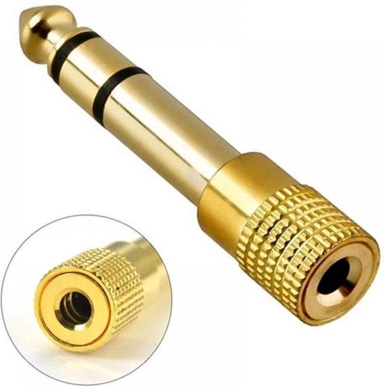 Techvavo® Lot de 2 - Adaptateurs jack - Adaptateur audio - Jack 6,3 mm vers jack 3,5 mm - Piano - Guitare - Amplificateur