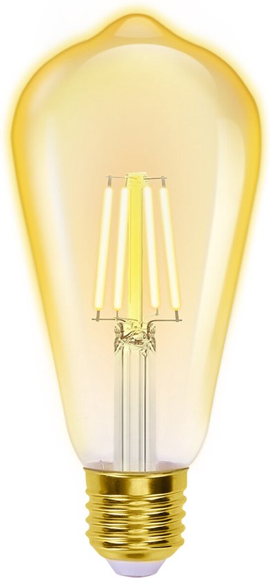 Aigostar 10YIE - ST64 - Éclairage intelligent - Ampoule E27 - Ø 6,4 cm - Contrôle via application - Intensité réglable - Ampoule intelligente - 6 W