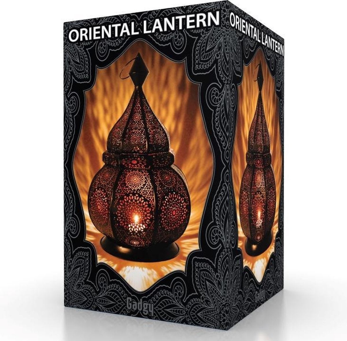 Gadgy Lanterne orientale - Lanterne arabe - Porte-lampes à thé - Porte-lampes à thé - 36 cm - métal