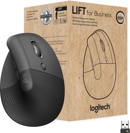 Série Logitech Lift - Souris verticale - 4 000 DPI - Sans fil