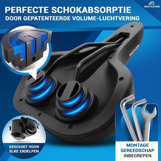 NEXTCOVER® Bike Saddle City with Memory Foam 3.0 - L'original - selle de vélo ergonomique pour femmes ou hommes avec mousse à mémoire 3.0 pour un confort de conduite maximal - Selle de vélo confortablement souple