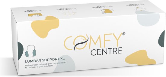 COMFYCENTRE® Support dorsal ergonomique XL pour voiture et chaise de bureau - Coussin pour le bas du dos et les épaules - Support lombaire pour voiture - Supports dorsaux - Mousse à mémoire de forme - Une meilleure assise