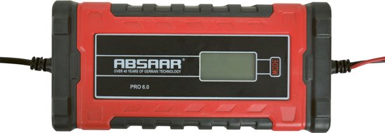 Chargeur de batterie Absaar Pro 6.0 (12/24 V - 6 A) 0-120/180 Ah Rouge/noir