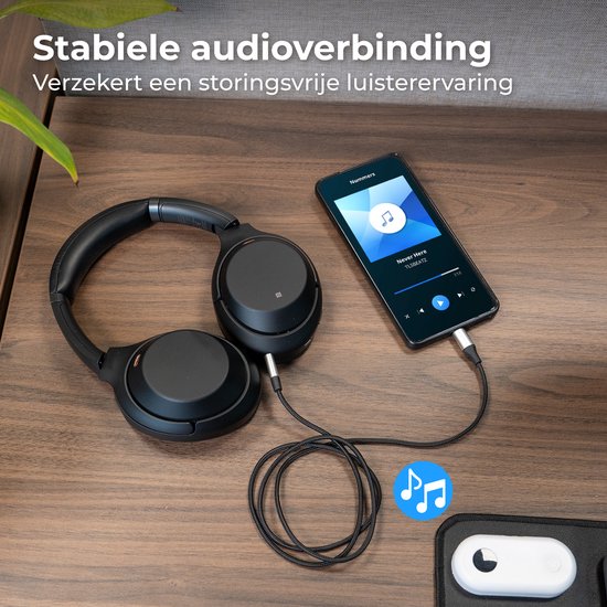 Câble Nuvance AUX vers USB-C - Câble AUX USB-C - 1 mètre - USB-C vers AUX - Nylon tressé - USB-C AUX - USB-C vers jack