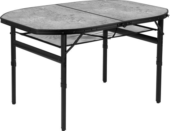 Bo-Camp - Industrial - Table - Northgate - Ovale - Modèle « valise » - 120 x 80 cm