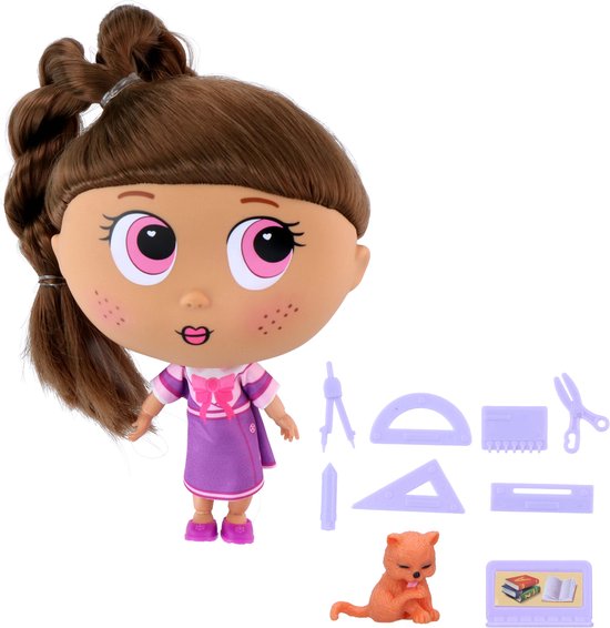 Eddy Toys Set de poupées - avec accessoires - 20x11x19cm - Thème de l'école