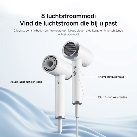 Sèche-cheveux ionique haute vitesse Xiaomi | Sèche-cheveux à séchage rapide | 110 000 tr/min | Protection thermique NTC | Cheveux moins crépus | 400 g