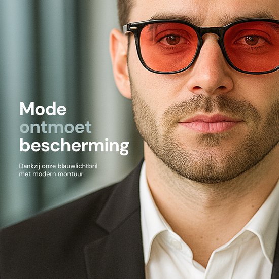 LC Eyewear Lunettes d'ordinateur - Lunettes à lumière bleue sans force - Lunettes à lumière bleue - Lunettes d'écran carrées - Lunettes unisexes sans force - Rouge