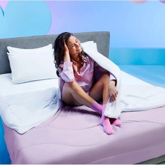 Cloudpillo Couette rafraîchissante - Couette rafraîchissante 200 x 200 cm - Lilas clair - Effet rafraîchissant des deux côtés - Couette d'été sans housse - Pour dormir au frais en toutes circonstances