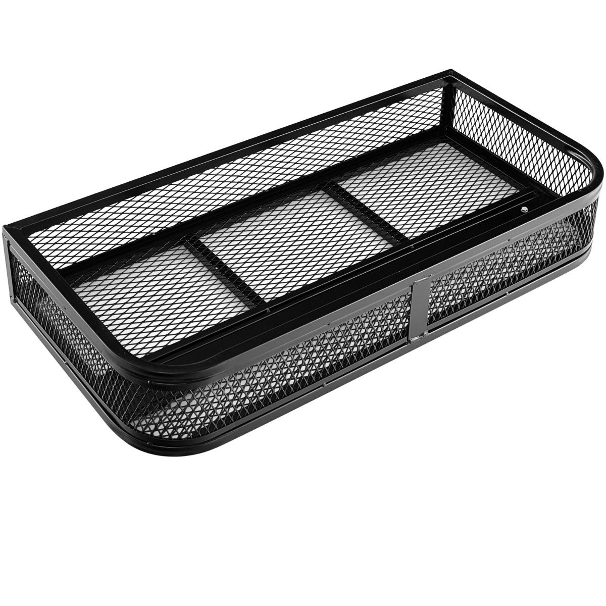 Panier avant en métal Coast pour VTT - Structure en treillis - Grand espace de rangement - Noir 92 x 44 x 16,5 cm