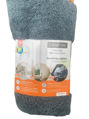 Chiffon microfibre universel Livington - Gris - 40 x 40 cm - Nettoyage sans peluches et sans traces