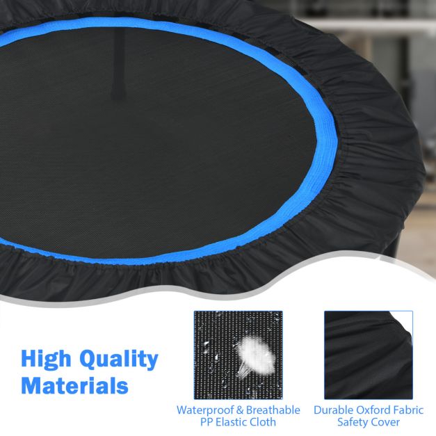 Costway Trampoline - pliable et réglable - max 150 kg - Ø101 x 107,5-130,5 cm - Bleu