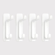 JORDAN&JUDY Crochets adhésifs ultra-résistants sans perçage, lot de 4, acier inoxydable, n'abîment pas les surfaces, rangement au-dessus de la porte, blanc