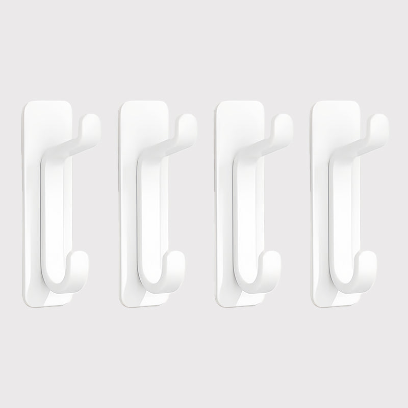 JORDAN&JUDY Crochets adhésifs ultra-résistants sans perçage, lot de 4, acier inoxydable, n'abîment pas les surfaces, rangement au-dessus de la porte, blanc