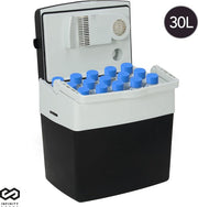 Infinity Goods Glacière électrique - 30L - Glacière - 12V et 230V - Frigobox - Réfrigération et chauffage - Noir