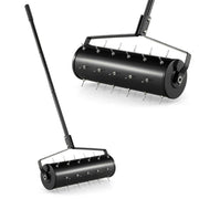 Aérateur de pelouse manuel Coast - avec tambour rechargeable - poignée ergonomique - noir