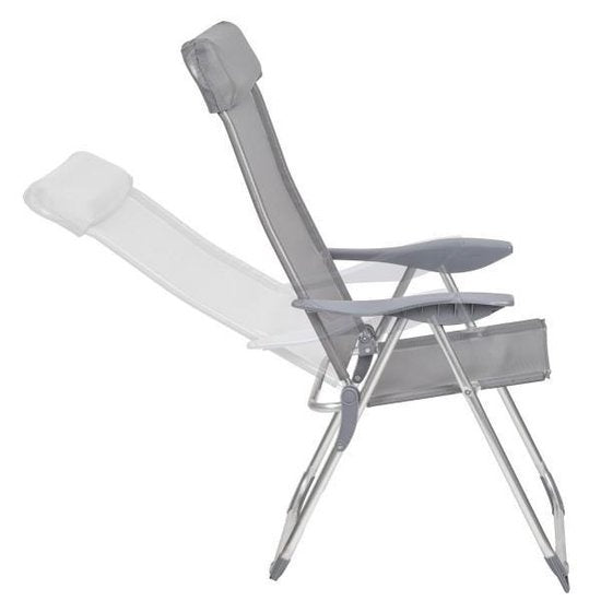 tectake® - chaises de camping - chaise de camping - chaise de jardin - pliante - set de 4 - gris - 402181