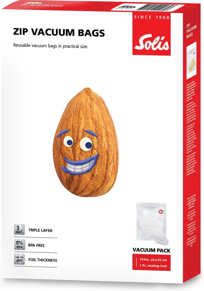 Sacs sous vide Solis Ziplock - 26 x 35 cm - Sacs sous vide - 10 pièces