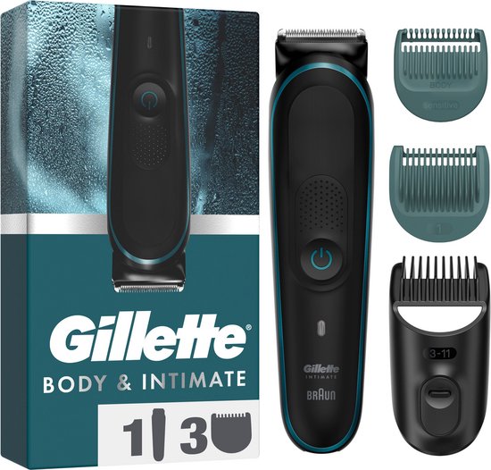 Tondeuse intime Gillette - Tondeuse pour les parties intimes et tondeuse pour le corps pour hommes - pour le pubis