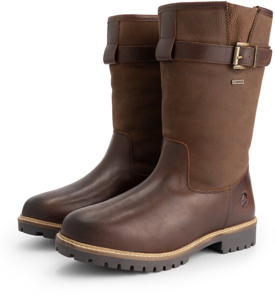 Travelin' Vrangen pour homme - Bottes de plein air - Doublées de laine - Marron foncé