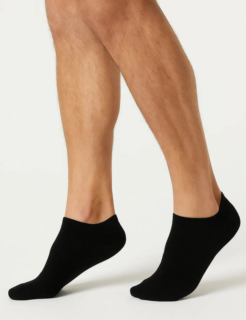 Chaussettes de sport Apollo en bambou - 3 paires - Sans coutures - Pointures 39 à 42 - Noir