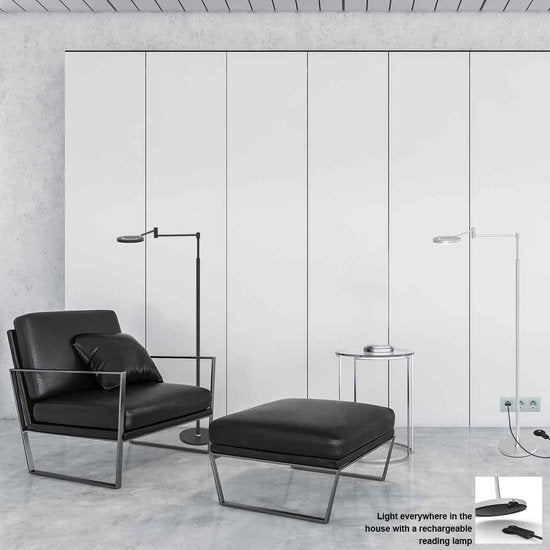 Steinhauer lampadaire Soleil - noir - luminium - 3515ZW