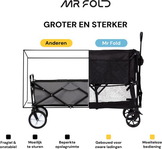 Mr Fold Bolderkar - XXL - Pliable - 400L - Vert