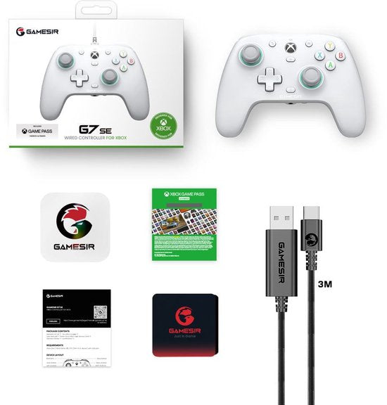 Gamesir G7 SE - Manette filaire - Joysticks à effet Hall - Xbox Series X/S, Xbox One et PC - Blanc
