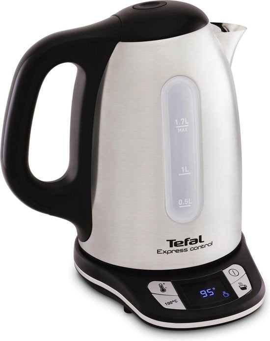 Tefal Express Control KI240D10 - Bouilloire électrique - 1,7 L - Température réglable - Acier inoxydable