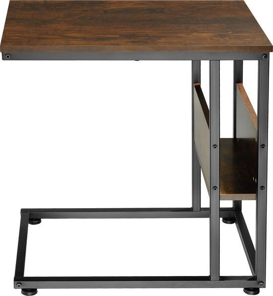 tectake® - Table d'appoint Wigan industrial dark- dim. 55 x 36,5 x 60 cm - 404277