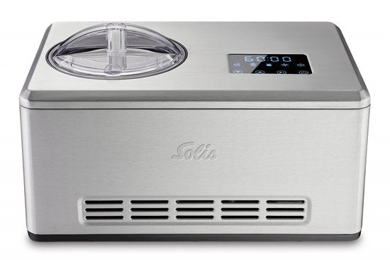 Machine à glaces Solis Gelateria Pro Touch 3-en-1 - Glaces maison, glaces au yaourt et granités - 2 litres - Écran tactile - Acier inoxydable