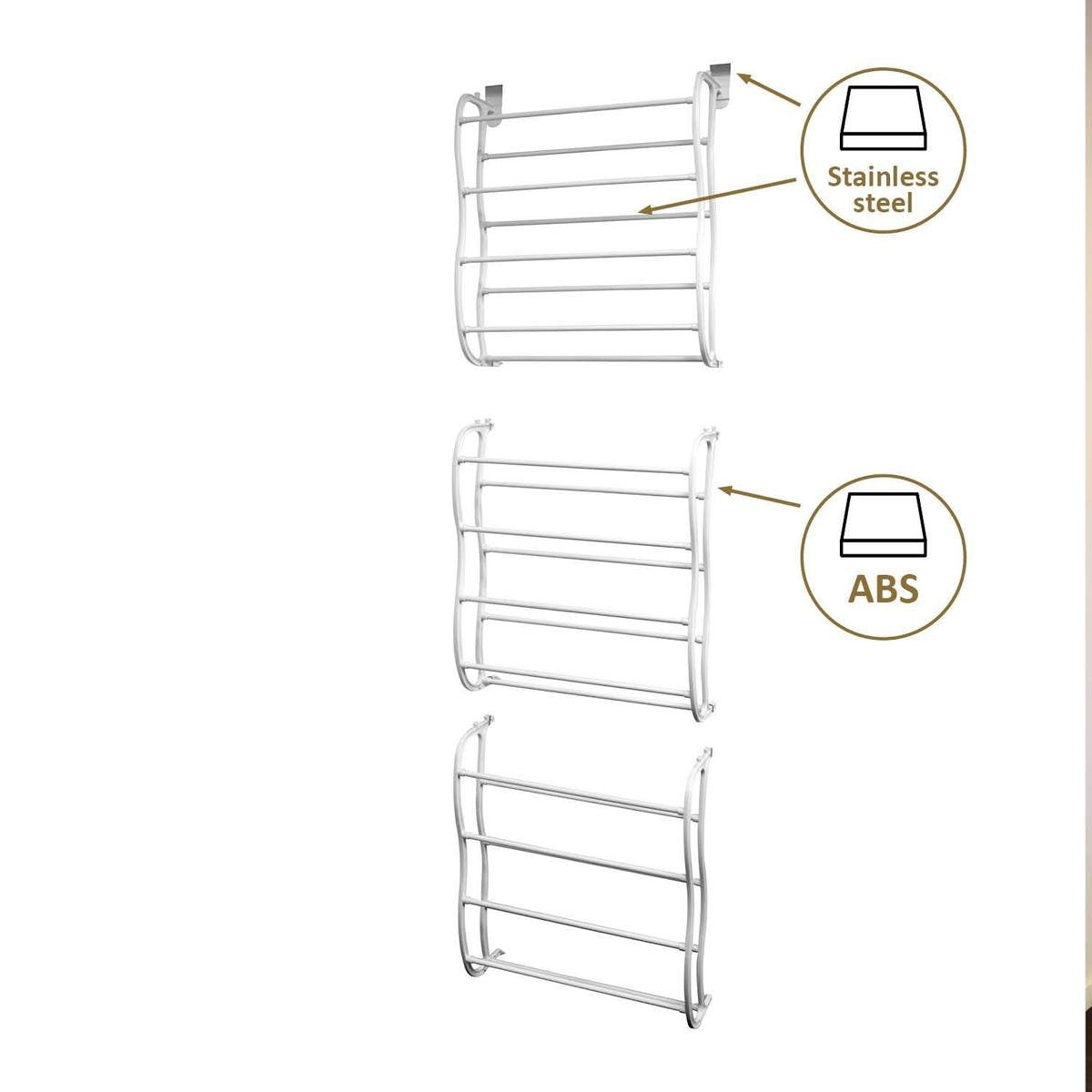Organiseur à Chaussures Suspendu pour Porte – Extensible 182 cm, Gain de Place – Blanc | O'DADDY®
