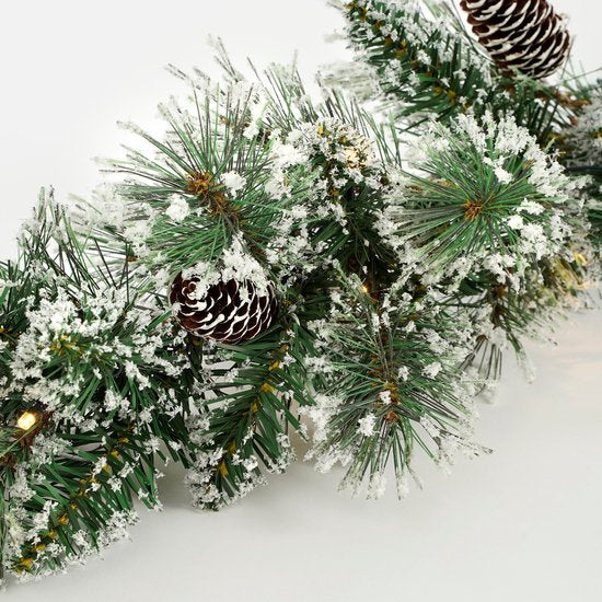 Black Box Trees Guirlande Vandans avec éclairage LED - L270 cm - Vert givré