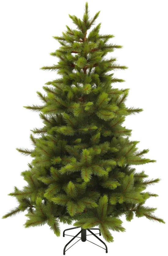 Triumph Tree Wyoming Spar - Sapin de Noël avec 460 brindilles de pin et structure à emboîter - Décoration de Noël d'intérieur au rendu naturel - Sapin artificiel avec des aiguilles en PVC rigide - H 155 x Ø 117 cm - Vert