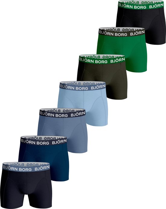 Boxers Björn Borg en coton stretch pour homme (lot de 7) - Multicolore - Taille L