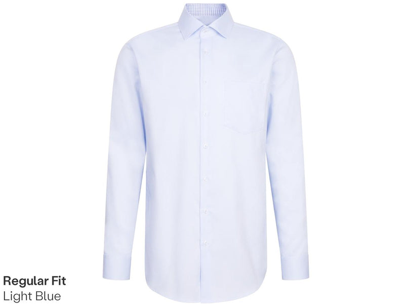 Chemise de travail Seidensticker New Kent - Coupe classique - taille 43 - Bleu clair