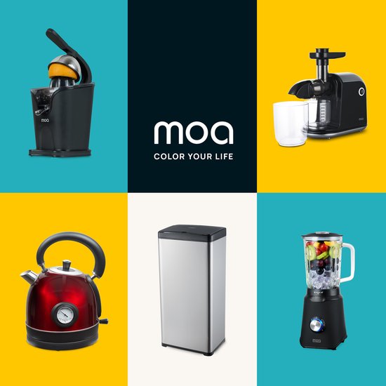 MOA Sensor Trash Can 50 Liter - Silent Lid - Delayed Close Mode - Stainless Steel & Durable ABS - Waste Bin - Garbage Can - Silver