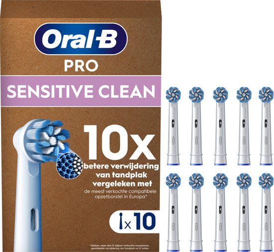 Têtes de brosse Oral-B Sensitive Clean Pro - 10 pièces - Emballage pouvant être déposé dans la boîte aux lettres