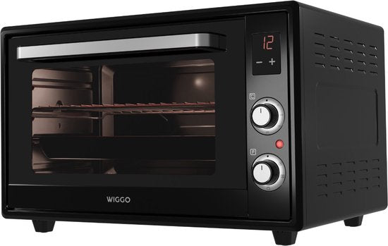 Wiggo WMO-E657(B) - Mini-four autonome - Électrique - 60 cm - 65 litres - 2 000 W - Garantie 5 ans - Noir