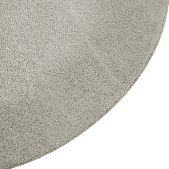 tectake® Tapis à poils courts - Rond - Ø120 cm - Sable - Tapis pour le salon, la chambre à coucher, la salle à manger - Facile d'entretien et lavable - Sous-couche antidérapante - Antiallergique - Diverses tailles et couleurs