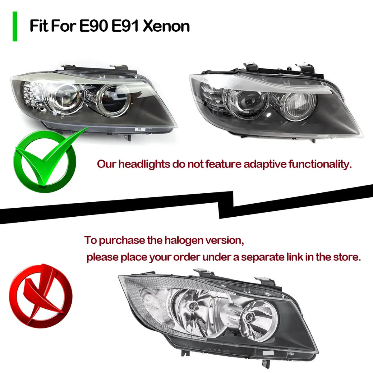 Kit de phares LED TYPY pour BMW Série 3 E90 2005-2012 – 2 pièces – Clignotants dynamiques