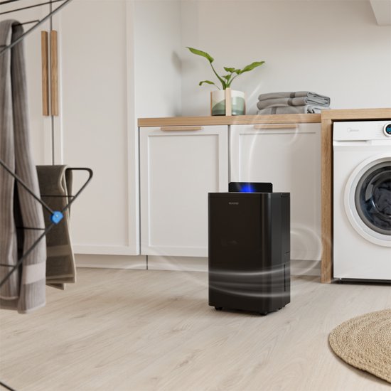 Déshumidificateur Auronic - Compact Pro Plus - 24L - Chambre à coucher, salle de bain, salon et bureau - Hydratant pour l'intérieur - Noir