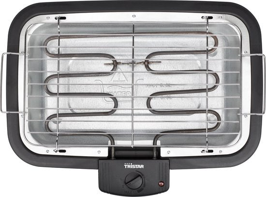 Barbecue électrique Tristar BQ-2883 avec support – Barbecue sur pied et de table – 2 000 W – Noir - Idéal pour le balcon ou le camping