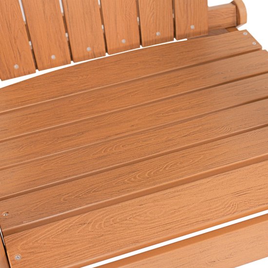 Chaise AXI Claire Adirondack marron – Chaise de jardin en plastique avec accoudoirs – Pliable – Dossier haut – Chaise de jardin – 84,5 x 77 x 95,5 cm – Durable et résistante aux intempéries