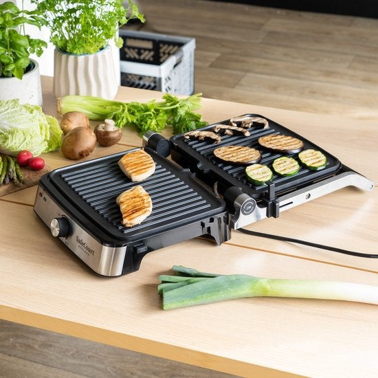 Grill électrique, Safecourt Kitchen, Contact grill compact CG200, Avec plaques amovibles