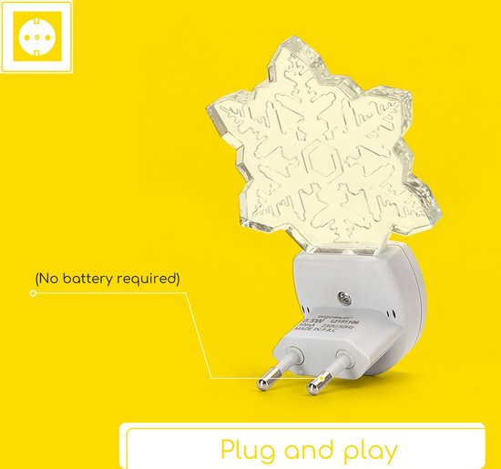 Aigostar 10PXZ - Veilleuse pour enfants - Veilleuse à brancher - Veilleuse LED à brancher sur une prise - Multicolore - Veilleuse à brancher