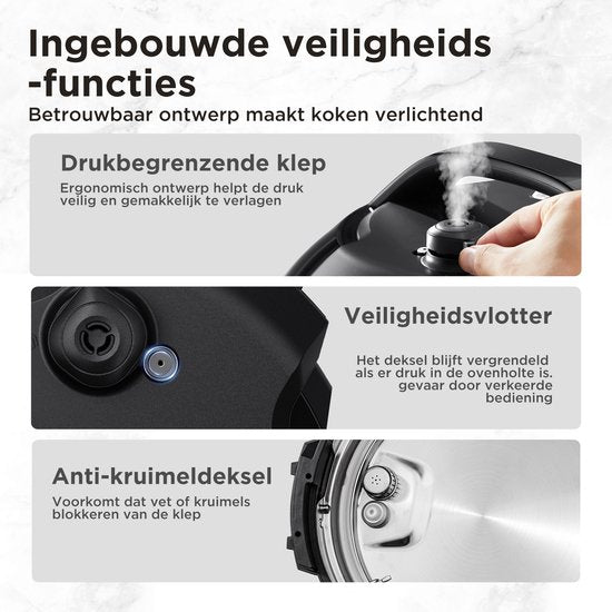 Autocuiseur Midea - MY-CS6037WP - 13 programmes - capacité de 6 L - 9 niveaux de sécurité