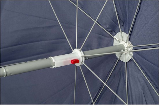 Bo-Camp - Parasol - À bras articulé - Ø 165 cm - Bleu