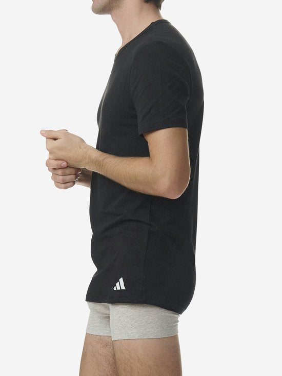 T-shirt à col rond adidas Sportswear, lot de 2 - Active Flex Cotton - Sous-vêtements pour hommes - 2 x noir
